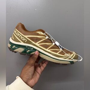 Salomon XT-6 Rubber Lizard Men's Tan and Green Shoes size US 13M